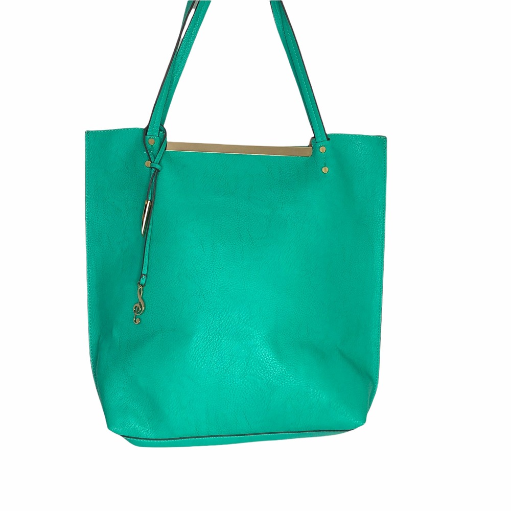 Carlos Santana Handbag Green Tote Faux Leather Shoulder Bag Purse‎ EUC